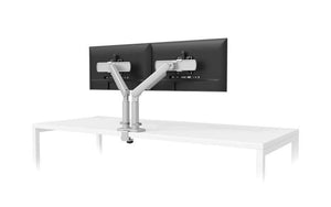 Kata 2 Series Dual Monitor Arm w/ Desk Clamp Dual Monitor Arm ESI Ergo Silver 