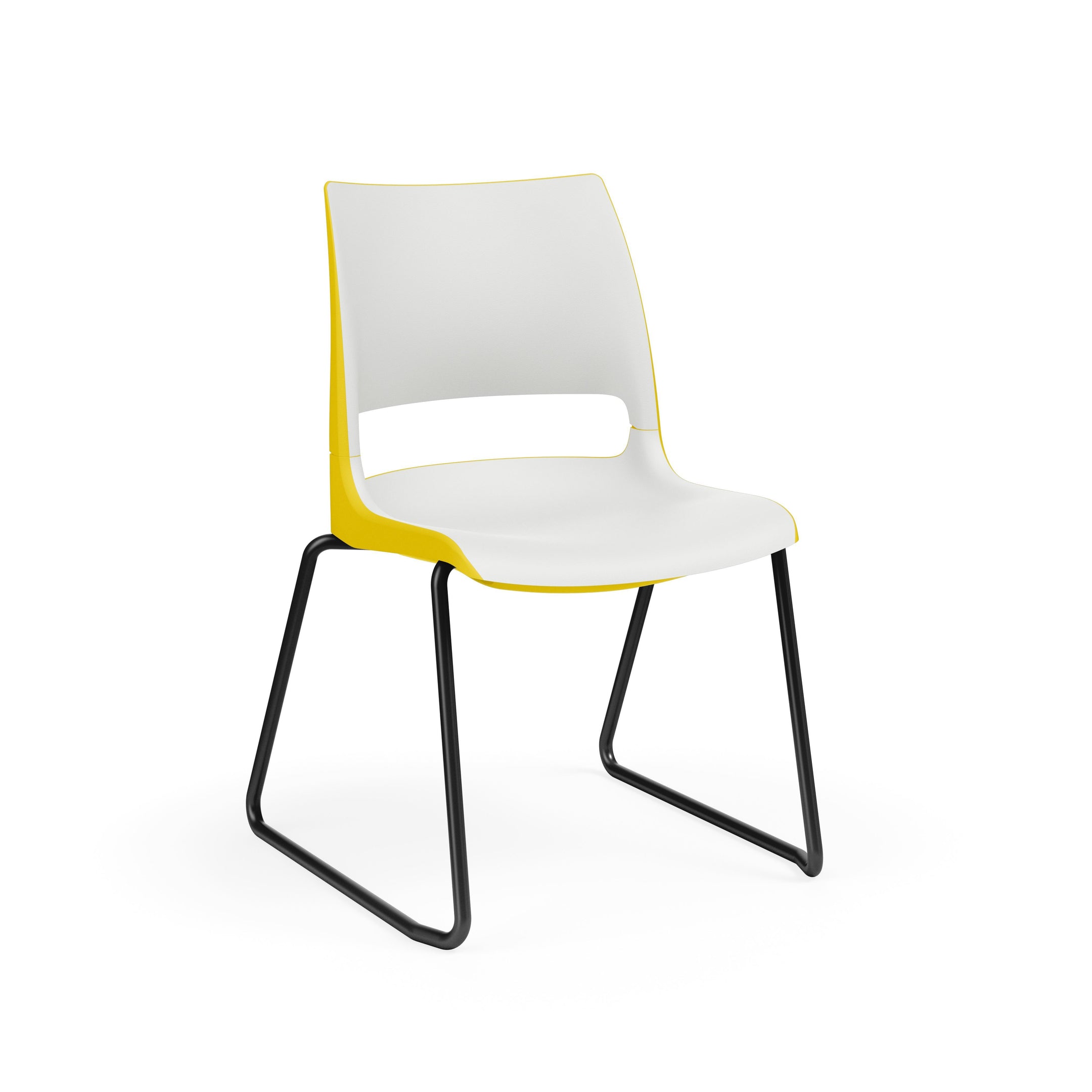 KI Doni Sled Base Chair Arms or Armless 2 Tone Shell Simplova