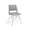 KI Doni Wire Tower Leg Base | 2 Tone Seat Shell | Armless Guest Chair, Cafe Chair, Stack Chair KI 