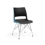 KI Doni Wire Tower Leg Base | 2 Tone Seat Shell | Armless Guest Chair, Cafe Chair, Stack Chair KI 