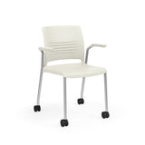 KI Strive Four Leg Stack Chair | Arms or Armless | w/ Caster Option Guest Chair, Cafe Chair, Stack Chair KI 