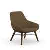 Lilly Midback Wood base Four Leg Chair Lounge Seating 9to5 Seating Frame Color Walnut Fabric Color Barley 