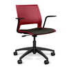 Lumin Light Task Chair | Two Arm Style Options | SitOnIt Light Task Chair, Conference Chair, Computer Chair, Teacher Chair, Meeting Chair SitOnIt Red Plastic Vinyl Color Onyx 