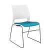Lumin Wire Rod Guest Chair - Vinyl Seat Guest Chair, Cafe Chair, Stack Chair SitOnIt Arctic Plastic Vinyl Color Antigua Frame Color Chrome