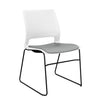 Lumin Wire Rod Guest Chair - Vinyl Seat Guest Chair, Cafe Chair, Stack Chair SitOnIt Arctic Plastic Vinyl Color Platinum Frame Color Black