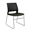 Lumin Wire Rod Guest Chair - Vinyl Seat Guest Chair, Cafe Chair, Stack Chair SitOnIt Black Plastic Vinyl Color Onyx Frame Color Chrome