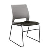 Lumin Wire Rod Guest Chair - Vinyl Seat Guest Chair, Cafe Chair, Stack Chair SitOnIt Sterling Plastic Vinyl Color Onyx Frame Color Black