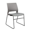 Lumin Wire Rod Guest Chair - Vinyl Seat Guest Chair, Cafe Chair, Stack Chair SitOnIt Sterling Plastic Vinyl Color Platinum Frame Color Black
