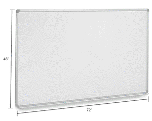 Magnetic Whiteboard - 72 x 48 - Steel Surface - Aluminum Frame Magnetic Whiteboard Global Industrial 