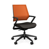 Mavic 5 Star Meeting Chair | SitOnIt Light Task Chair, Conference Chair, Computer Chair, Teacher Chair, Meeting Chair SitOnit Vinyl Color Smokey Tangerine Mesh 