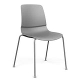 Mika Four Leg Plastic Shell Chair Guest Chair, Cafe Chair, Stack Chair SitOnIt Fog Frame Color Shell Color Fog 