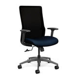 Novo Highback Office Chair Office Chair, Conference Chair, Computer Chair, Teacher Chair, Meeting Chair SitOnIt Fabric Color Midnight Mesh Color Onyx 