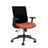 Novo Midback Office Chair Office Chair, Conference Chair, Computer Chair, Teacher Chair, Meeting Chair SitOnIt Fabric Color Flame Mesh Color Onyx 