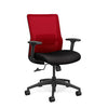 Novo Midback Office Chair Office Chair, Conference Chair, Computer Chair, Teacher Chair, Meeting Chair SitOnIt Fabric Color Jet Mesh Color Fire 