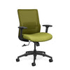 Novo Midback Office Chair Office Chair, Conference Chair, Computer Chair, Teacher Chair, Meeting Chair SitOnIt Fabric Color Lime Mesh Color Apple 