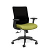 Novo Midback Office Chair Office Chair, Conference Chair, Computer Chair, Teacher Chair, Meeting Chair SitOnIt Fabric Color Lime Mesh Color Onyx 