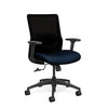 Novo Midback Office Chair Office Chair, Conference Chair, Computer Chair, Teacher Chair, Meeting Chair SitOnIt Fabric Color Midnight Mesh Color Onyx 