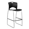 OnCall Stool with No Arms - Bar Height Stools SitOnIt Plastic Color Black 30" Bar Height Frame Color Chrome