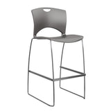OnCall Stool with No Arms - Bar Height Stools SitOnIt Plastic Color Slate 30" Bar Height Frame Color Chrome