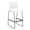 Orbix Wire Rod Stool by SitOnIt | Plastic Shell, Armless Stools SitOnIt Frame Color Black Plastic Color Arctic 