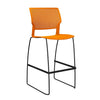 Orbix Wire Rod Stool by SitOnIt | Plastic Shell, Armless Stools SitOnIt Frame Color Black Plastic Color Tangerine 
