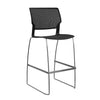 Orbix Wire Rod Stool by SitOnIt | Plastic Shell, Armless Stools SitOnIt Frame Color Chrome Plastic Color Black 