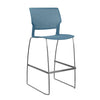 Orbix Wire Rod Stool by SitOnIt | Plastic Shell, Armless Stools SitOnIt Frame Color Chrome Plastic Color Lagoon 