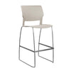Orbix Wire Rod Stool by SitOnIt | Plastic Shell, Armless Stools SitOnIt Frame Color Chrome Plastic Color Latte 