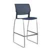 Orbix Wire Rod Stool by SitOnIt | Plastic Shell, Armless Stools SitOnIt Frame Color Chrome Plastic Color Navy 