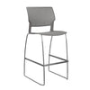 Orbix Wire Rod Stool by SitOnIt | Plastic Shell, Armless Stools SitOnIt Frame Color Chrome Plastic Color Slate 