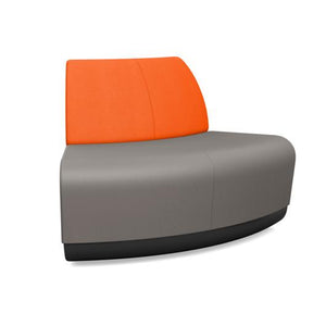 Pasea 120 Degree Outer Seat Modular Lounge Seating SitOnIt Fabric Color Fog Fabric Color Tangerine 
