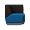 Pasea 90 Degree Corner Seat | Two Toned | SitOnIt Modular Lounge Seating SitOnIt Vinyl Color Electric Blue Fabric Color Onyx 