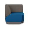 Pasea 90 Degree Corner Seat | Two Toned | SitOnIt Modular Lounge Seating SitOnIt Vinyl Color Electric Blue Fabric Color Smokey 