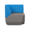 Pasea 90 Degree Corner Seat | Two Toned | SitOnIt Modular Lounge Seating SitOnIt Vinyl Color Fog Fabric Color Electric Blue 