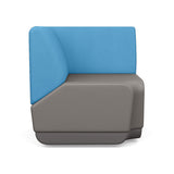 Pasea 90 Degree Corner Seat | Two Toned | SitOnIt Modular Lounge Seating SitOnIt Vinyl Color Fog Fabric Color Ocean 