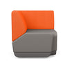 Pasea 90 Degree Corner Seat | Two Toned | SitOnIt Modular Lounge Seating SitOnIt Vinyl Color Fog Fabric Color Tangerine 