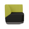Pasea 90 Degree Corner Seat | Two Toned | SitOnIt Modular Lounge Seating SitOnIt Vinyl Color Onyx Fabric Color Apple 