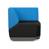 Pasea 90 Degree Corner Seat | Two Toned | SitOnIt Modular Lounge Seating SitOnIt Vinyl Color Onyx Fabric Color Electric Blue 