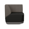 Pasea 90 Degree Corner Seat | Two Toned | SitOnIt Modular Lounge Seating SitOnIt Vinyl Color Onyx Fabric Color Smokey 