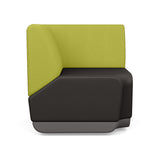 Pasea 90 Degree Corner Seat | Two Toned | SitOnIt Modular Lounge Seating SitOnIt Vinyl Color Smokey Fabric Color Apple 