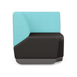Pasea 90 Degree Corner Seat | Two Toned | SitOnIt Modular Lounge Seating SitOnIt Vinyl Color Smokey Fabric Color Aqua 