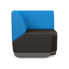 Pasea 90 Degree Corner Seat | Two Toned | SitOnIt Modular Lounge Seating SitOnIt Vinyl Color Smokey Fabric Color Electric Blue 