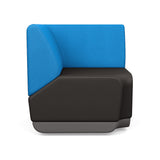 Pasea 90 Degree Corner Seat | Two Toned | SitOnIt Modular Lounge Seating SitOnIt Vinyl Color Smokey Fabric Color Electric Blue 