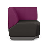 Pasea 90 Degree Corner Seat | Two Toned | SitOnIt Modular Lounge Seating SitOnIt Vinyl Color Smokey Fabric Color Grape 