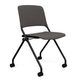 Qwiz Nester Chair Nesting Chairs SitOnIt Fabric Color Iron Black Frame Armless