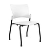 Relay Four Leg Chair Guest Chair, Cafe Chair, Stack Chair SitOnIt Arctic Plastic Black Frame Armless