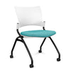 Relay Nester Chair | Black & Silver Frame | Fabric Seat | SitOnIt Nesting Chairs SitOnIt Arctic Plastic Fabric Color Mainstream Armless