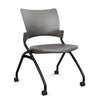 Relay Nester Chair Nesting Chairs SitOnIt Slate Plastic Black Frame Armless