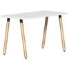 Reya Angled Leg Desk | Black Base Accent | Home Office Edition Home Office SitOnIt Table Size 20 D x 40 W Laminate Color White Bamboo