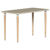Reya Straight Leg Desk | White Base Accent | SitOnIt Home Office SitOnIt Table Size 20 D x 40 W Laminate Color Sandalwood Tapered Bamboo